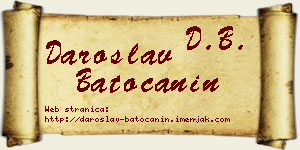 Daroslav Batoćanin vizit kartica